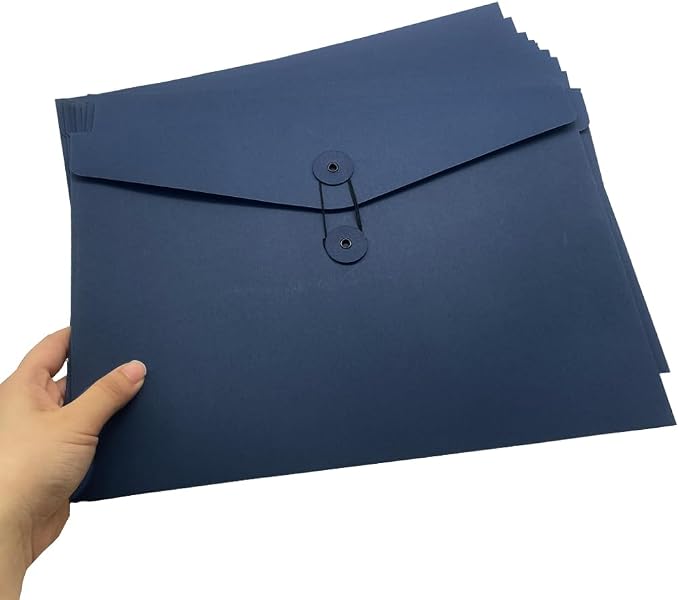10pcs A4 Kraft Paper Envelopes Portfolio Foolscap File Folders Document Folder by iNelihoo