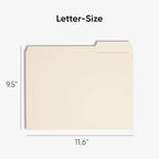 Smead File Folders Letter Sized, 1/3-Cut Tab, Letter Size Manila Folders - Image 2