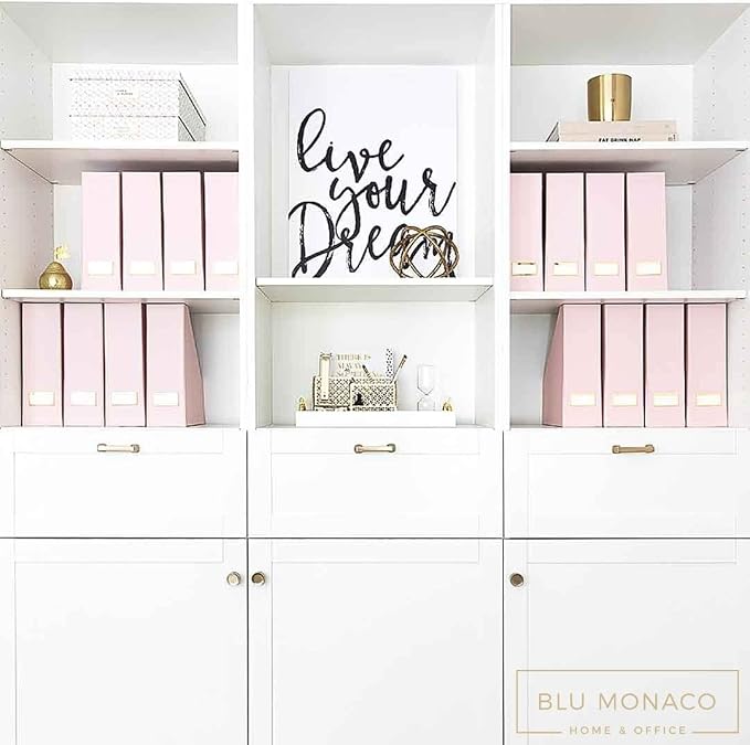 BLU MONACO Set of 6 Foldable Pink Magazine Holder - Image 4