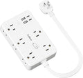 Surge Protector Power Strip 1 FT Flat Extension Cord ，10 AC Outlets & 4 USB by Unknown