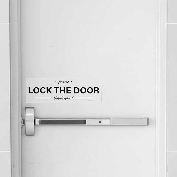 YIKIADA Please Lock The Door Sticker 6 × 2 Inches Vinyl Self-Adhesive Decals - Image 6