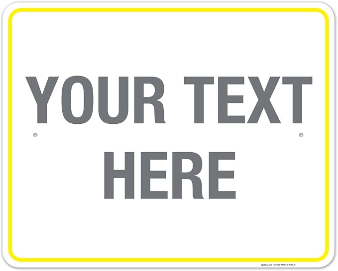 Personalized Custom Customize for Office, Delivery Yellow Sign, 24x30 Inches by SigoSigns