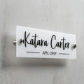 Personalized Office Door Sign, Custom Acrylic Name Plate by Unknown