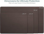 Vine Creations Leather Desk Mat Large 36" x 20", Desk Protector Mat, PU Leather - Image 2