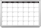 Month Calendar Dry-Erase Scheduling Whiteboard 60" x 40" by CreativeSafetySupply