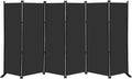 MAYOLIAH 6 Panel Folding Privacy Screen 9ft Wide, 6ft Tall Partition Room by MayoliahHome