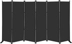 MAYOLIAH 6 Panel Folding Privacy Screen 9ft Wide, 6ft Tall Partition Room by MayoliahHome