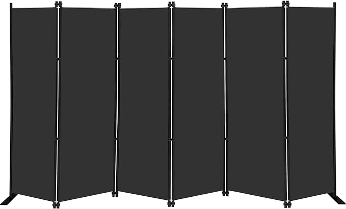MAYOLIAH 6 Panel Folding Privacy Screen 9ft Wide, 6ft Tall Partition Room by MayoliahHome