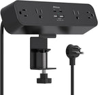 PD40W Desk Clamp Power Strip, Desktop Mount Surge Protector, Fast Charging by Mifaso