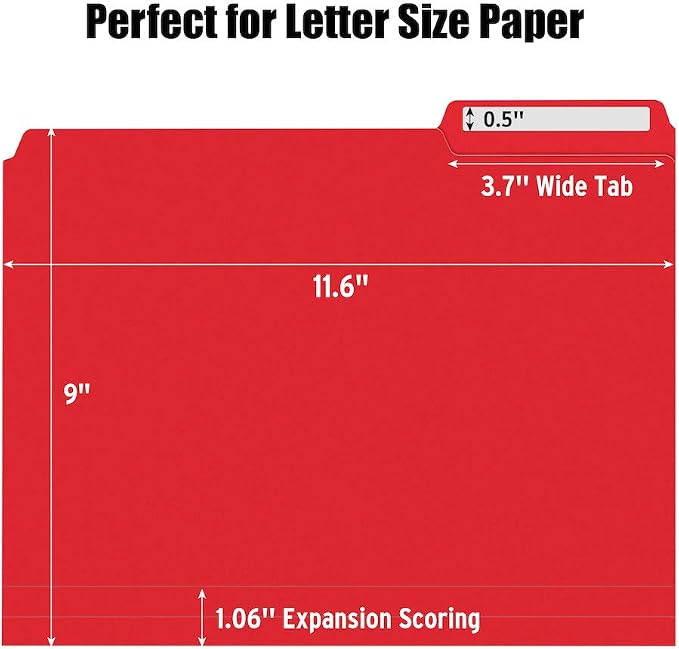 Sooez 6 Pack Plastic File Folders Colored - Image 7