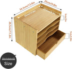KKTONER 5-Tier Bamboo Desk Organizer - Image 3