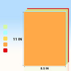 Cardstock 8.5 x 11, 5 Colors Colored Printer Paper 75 lb/200 gsm, 40 Sheets - Image 2