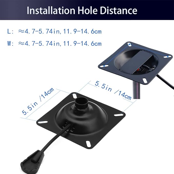 Gjpwyfdc Tilt Control Mechanism Replacement Office Chair ，5.5'' X 5.5'' - Image 2