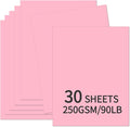 30 Sheets Pink Cardstock 8.5'' x 11'', 250gsm/90lb Heavyweight Cover Cardstock by Bazyrock