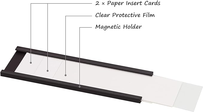 Realth C Channel Magnetic Label Holders 50 Pack 1'' x 3'' - Image 3