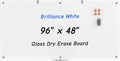 Large Glass Whiteboard, 96 x 48 Inches Magnetic Glass Dry Erase Board by Wingwise