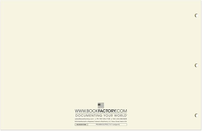 BookFactory Ledger Pad/Large 4 Column Accounting Ledger Columnar Pads - Image 3