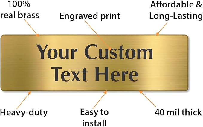 SmartSign Custom Brass Sign - Image 4