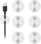 Shintop Cable Clips, 6 Pack White Cord Holder Cable Management Wire Organizer by Shintop