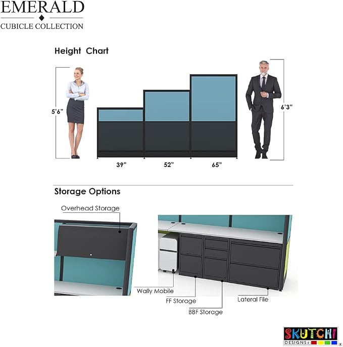 2 Person Workstation Wall Partition | Cubicle Workstations | Privacy Office - Image 5