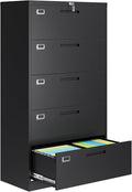 AFAIF 5 Drawer File Cabinets for Home Office, Metal Filing Cabinet by AFAIF