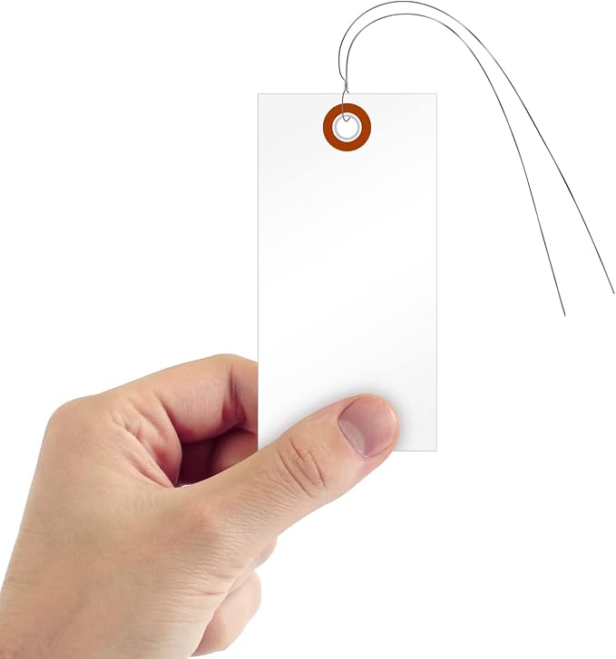 SmartSign 4.75 x 2.375 inch Blank White Shipping Tags - Image 2