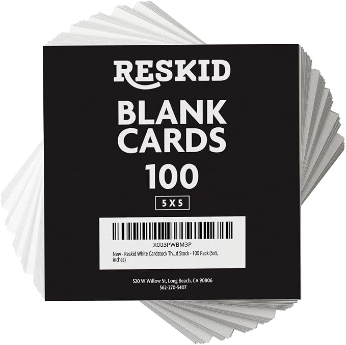 Reskid White Cardstock Thick Paper - Image 2