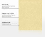 LUXPaper 8.5" x 11" Paper | Letter Size | Gold Parchment | 60lb. Text | 50 Qty - Image 8