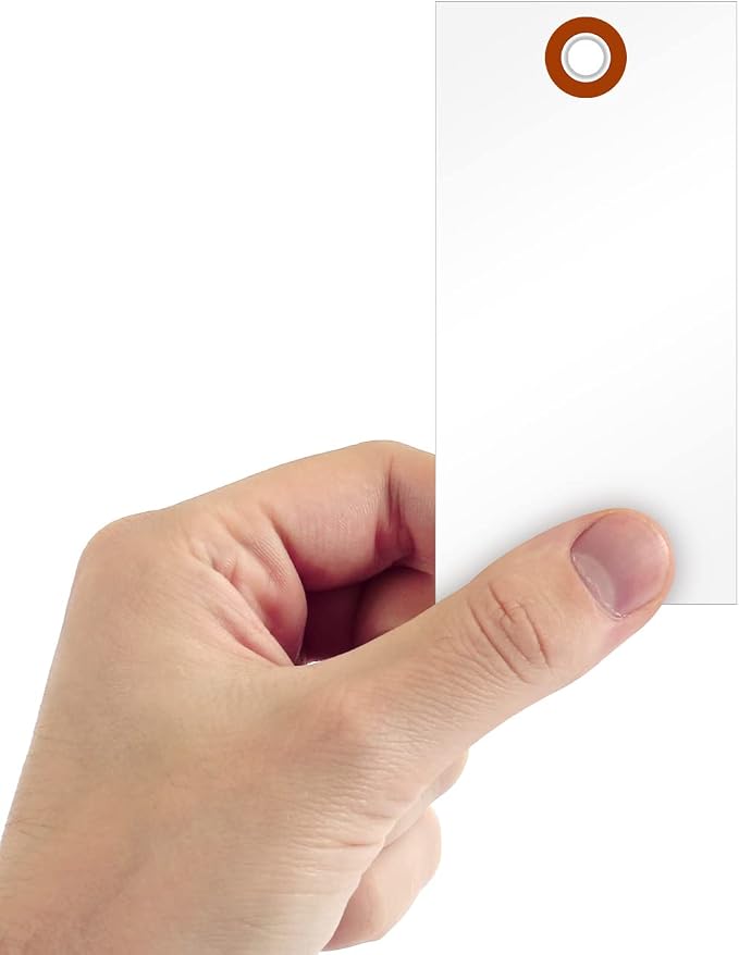 SmartSign 4.75 x 2.375 inch Blank White Shipping Tags - Image 2