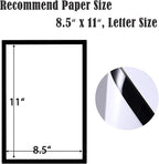 JIUYE 24Pcs 8.5x11 Magnetic Sign Holder Wall Mount, Self-Adhesive Plastic - Image 2