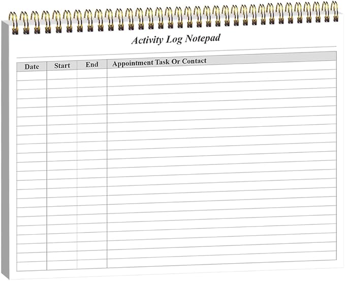 Getvow Activity Log Notepad by Getvow