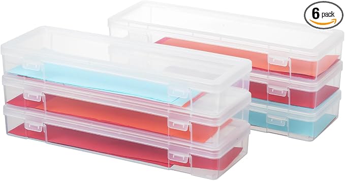 novelinks Stackable Plastic Clear Storage Box Containers by novelinks