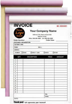 Personalized Invoice Book Custom 2 Part/3 Part Receipt Book Quote Estimate by BFHEFGSUU