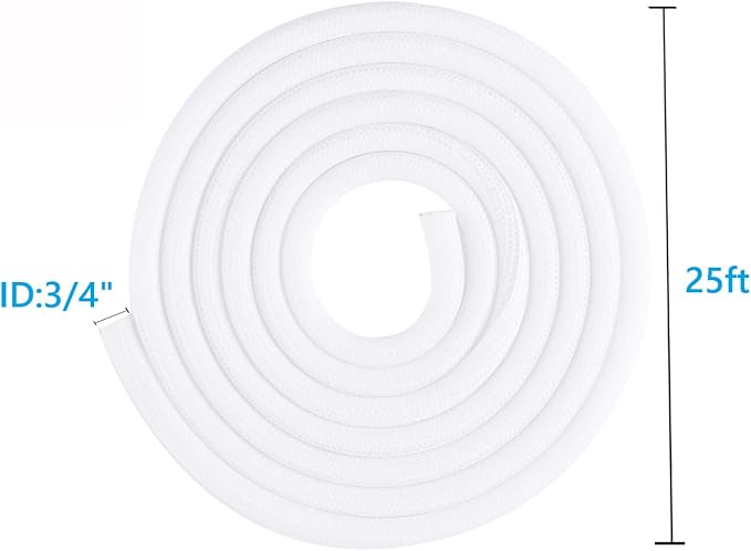 QCSIW 3/4"-25ft Braided Cable Sleeve Protector - Image 3