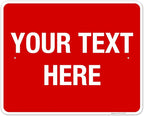 Personalized Custom Red Background Customize by SigoSigns