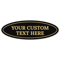 Custom Wall or Door Sign, Personalized Oval Plaque Engraved Message by SigoSigns