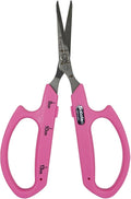 Saboten Stainless Steel Angled Blade Trimming Scissors Pink PT-13 160mm by DL+Wholesale