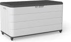 PATIOEASY 100GAL Square Storage Box White，Waterproof Resin Storage Bin by Unknown