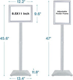 Golemas Sign Stand for Display, 11lbs Integrated Rod Heavy Duty Pedestal Floor - Image 6