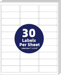 POLYSELLS 1" x2-5/8 Self Adhesive Address Labels, 30UP Blank Shipping Labels by POLYSELLS