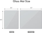 GLSLAND 36" x 46" Tempered Glass Chair Mat Heavy-Duty Floor Protector - Image 3