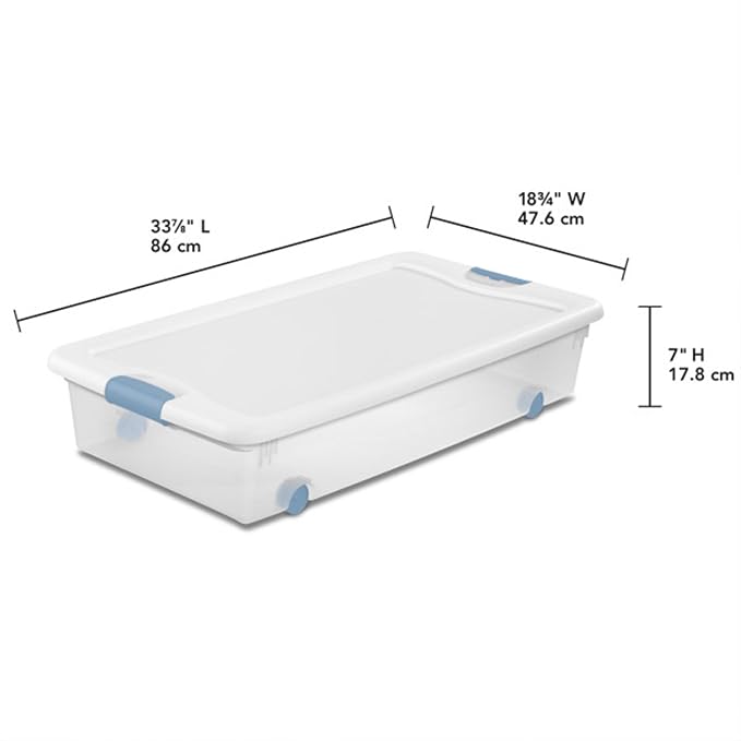 Sterilite 4-Pack Latching Box, Under Bed Storage Bins - Image 2