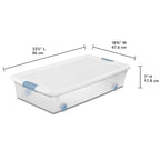 Sterilite 8-Pack Latching Box, Under Bed Storage Bins - Image 2