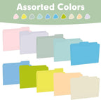 File Folder, RAZCC 100 Pack Colored File Folders, 1/3 Cut Tab File Folder - Image 6