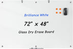 Large Glass Whiteboard, 72 x 48 Inches Magnetic Glass Dry Erase Board by Wingwise