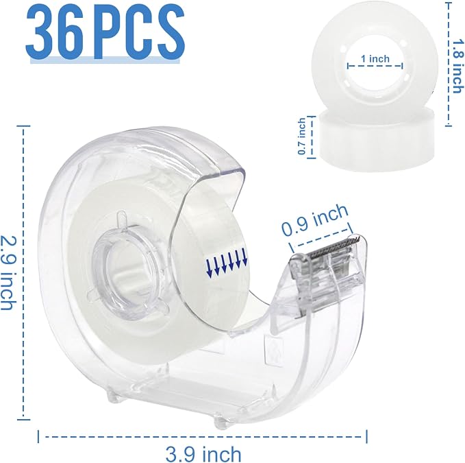 JEFURE 36 Pcs Transparent Tape - Image 2