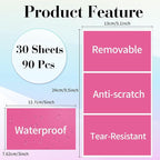 STARLIBOO Removable Colored Labels Stickers, 3X5 Inch Removable Large Label - Image 2