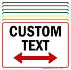 Custom Arrow, Custom Directional Sign, Two Way Arrow, 7x10 Inches, Rust Free by MySignCenter