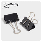 U Brands Binder Clips, Medium 1-1/4" Width, 1/2" Paper Holding Capacity - Image 4
