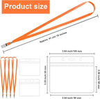 100 Pcs Lanyards for ID Badges and 100 Pcs Clear Name Tag Holders Reusable - Image 2